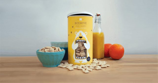 A criativa embalagem do cereal Beehive Honey Squares! 4
