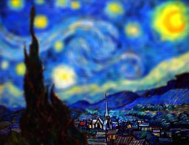 Tilt-shift nas pinturas de Van Gogh! 1