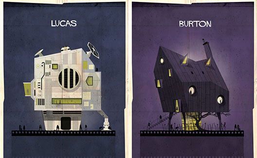 Arquiteto desenha as casas dos grandes cineastas com a série "Archidirector"! 1