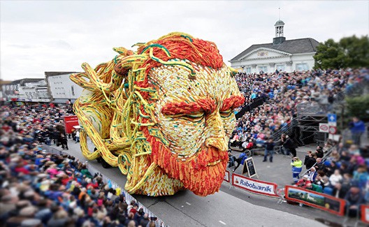 Carros alegóricos de flores homenageiam Van Gogh em desfile holandês! 1