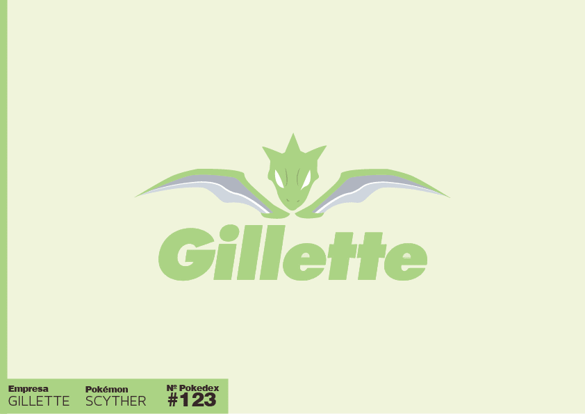 Lâminas do Scyther como logo da Gillette