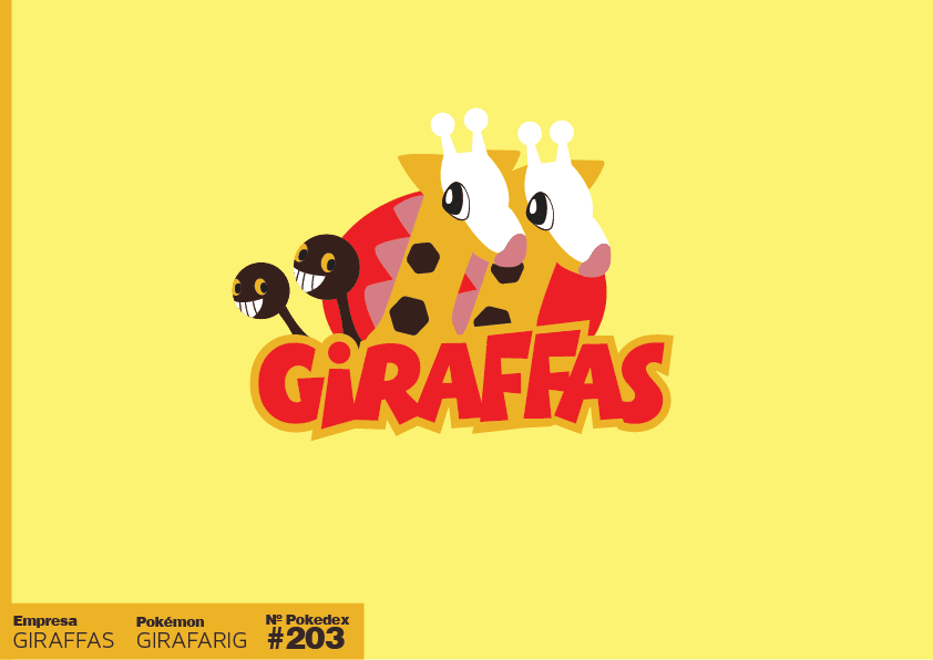 Duas Girafarigs como logo do restaurante Giraffas