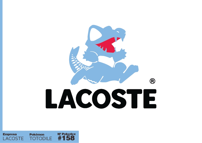 Totodile como logo da Lacoste