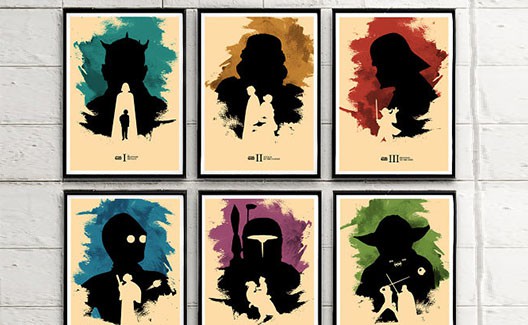Série de cartazes minimalistas de Star Wars simplesmente apaixonantes