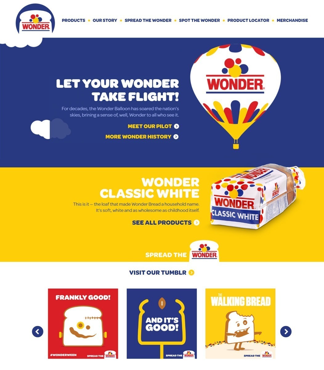 Site da Wonder Bread